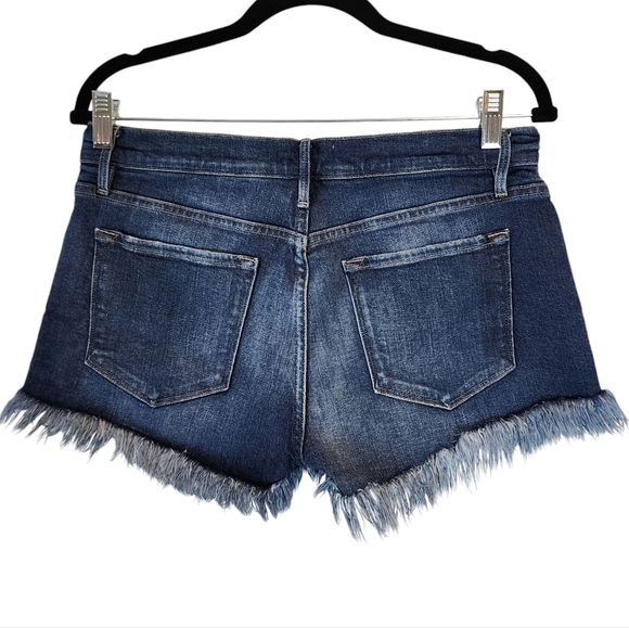 Frame Denim Le CutOff Micro Shred Shorts Fray Fringe Hem Bohemian Denim Short 28 - Picture 4 of 11